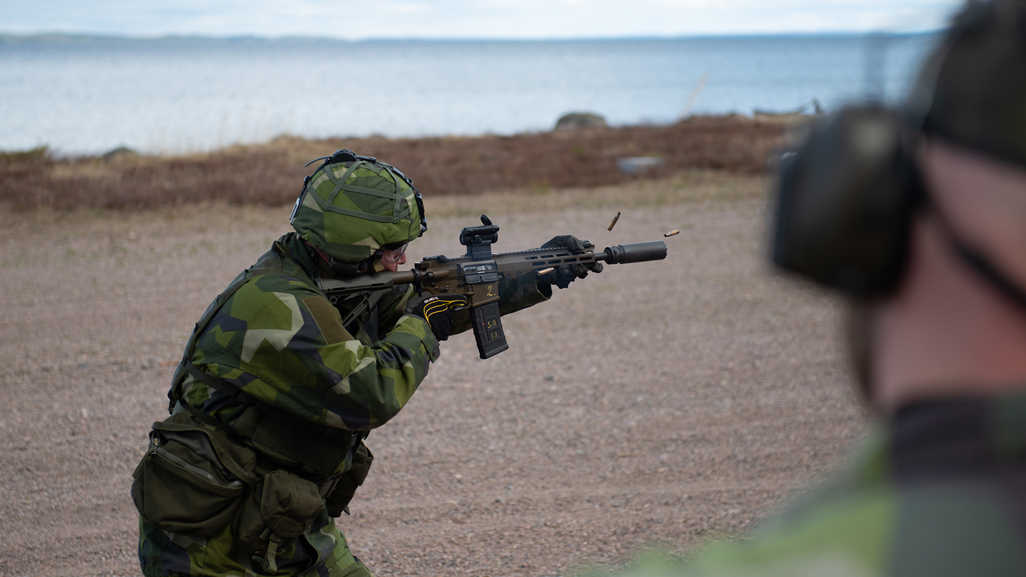 Visning av de nya eldhandvapnen för arméstaben och alla stridsskolor på FMV:s provplats i Karlsborg. 